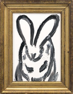 Hunt Slonem "Tall Order" Original bunny painting in oil