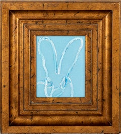 Hunt Slonem "Tangiers" Light Blue Diamond Dust Bunny