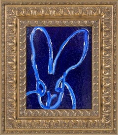 Hunt Slonem "Tanzania 2" Blue Bunny 