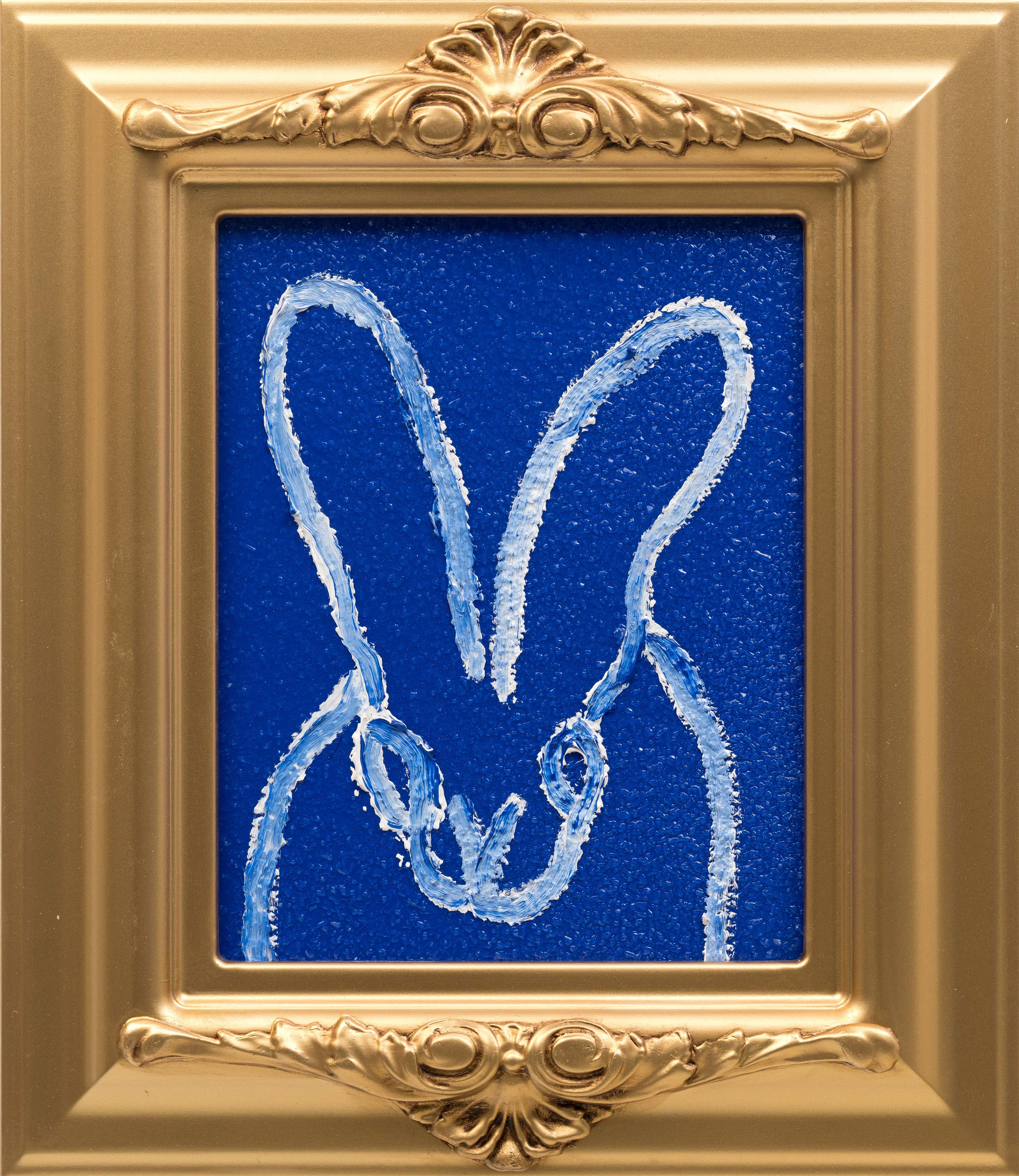Artist:  Slonem, Hunt
Title:  True Blue 2
Series:  Bunnies
Date:  2026
Medium:  Oil, acrylic, plaster, resin, Diamond Dust on wood
Unframed Dimensions:  10" x 8"
Framed Dimensions:  15" x 13"
Signature:  Signed by Artist on Verso
Edition: 