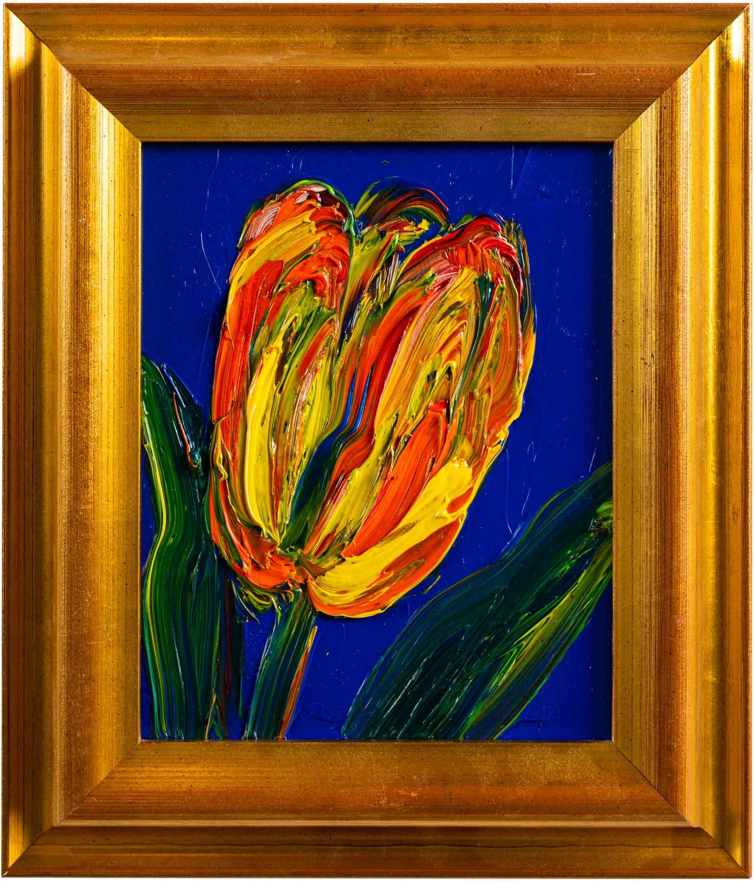 Artist:  Slonem, Hunt
Title:  Tulip Belle Terre
Series:  Floral
Date:  2023
Medium:  Oil on wood
Unframed Dimensions:  10" x 8"
Framed Dimensions:  14.25" x 12.25"
Signature:  Signed by Artist on Verso
Edition:  Unique

Hunt Slonem is a veteran to