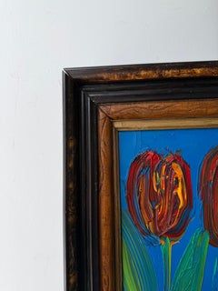 Hunt Slonem "Tulips" Multicolor Flower