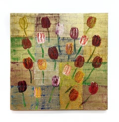 Hunt Slonem "Tulpen Dienstag" Original Ölgemälde auf Leinwand