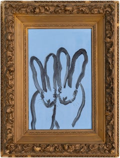 Hunt Slonem "Two Blues" Bunnies