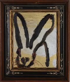 Hunt Slonem Untitled Gold & Silver Metallic Bunny