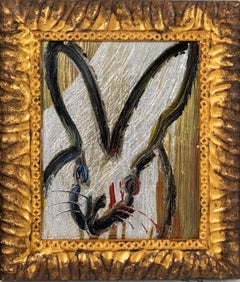 Hunt Slonem "Untitled" Metallic Bunny