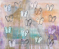 Hunt Slonem "Untitled Migration" Butterflies