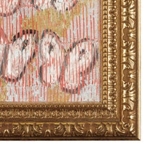 Hunt Slonem "Untitled" Neoexpressionist Butterflies Framed Oil on Wood Painting