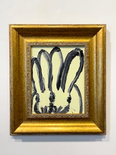 Panama double Bunny Painting, Oil on Wood, Neo-Expressionist, Framed, 2026