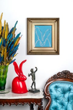 Hunt Slonem "Wave" Blue Diamond Dust Bunny