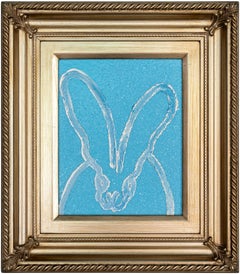 Hunt Slonem "Wave" Blauer Diamant-Staubhase