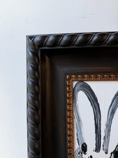 Hunt Slonem "Welch" Black and White Bunny