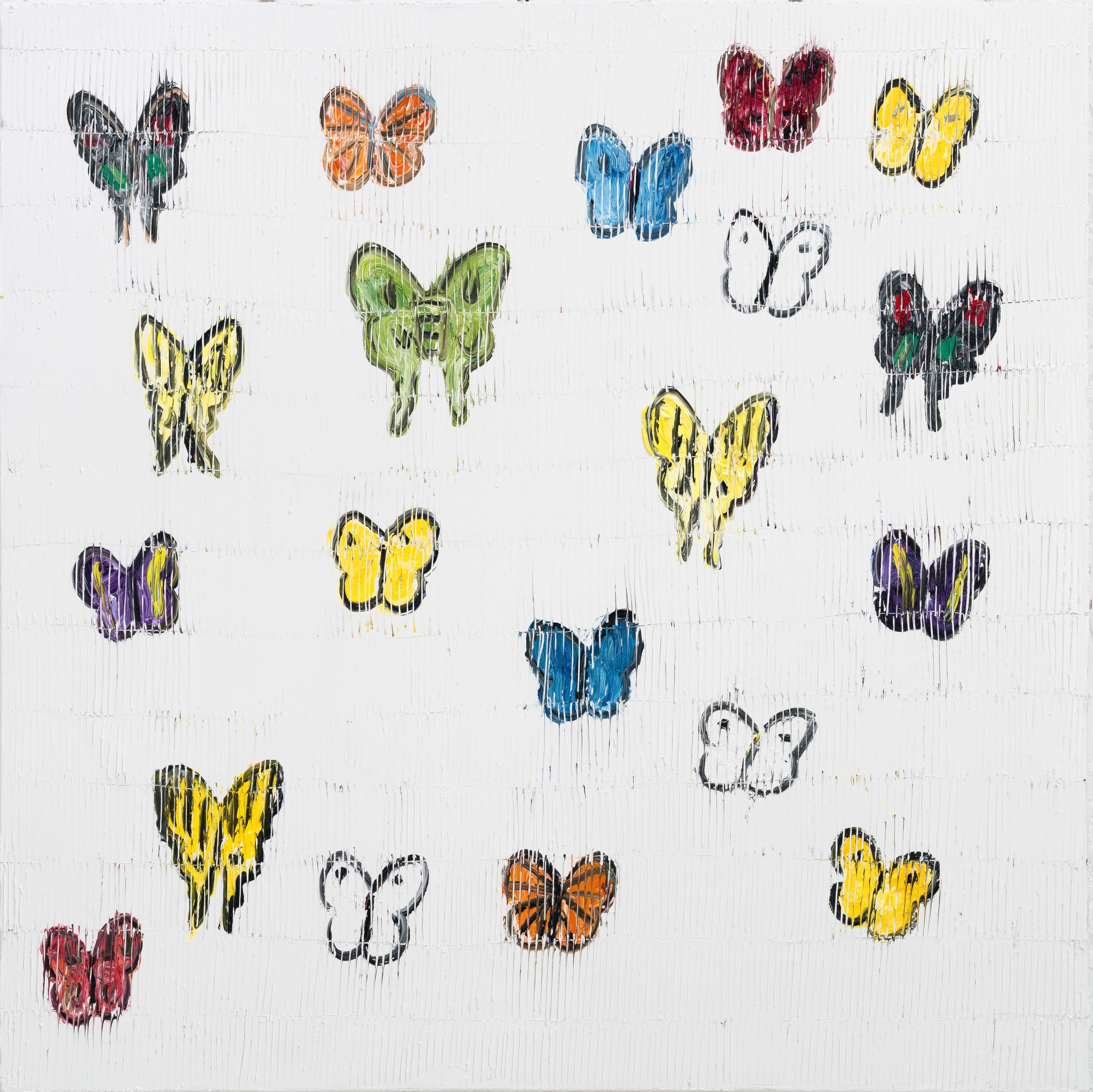 Hunt Slonem "Papillons blancs (Semaine Sainte)" Papillons