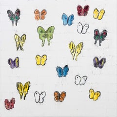 Hunt Slonem "Farfalle bianche (settimana santa)" Farfalle