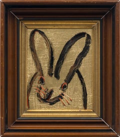 Hunt Slonem "Winston" painting of a bunny