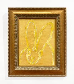 Hunt Slonem "Yellow Diamond Bunny " Original bunny painting in oil