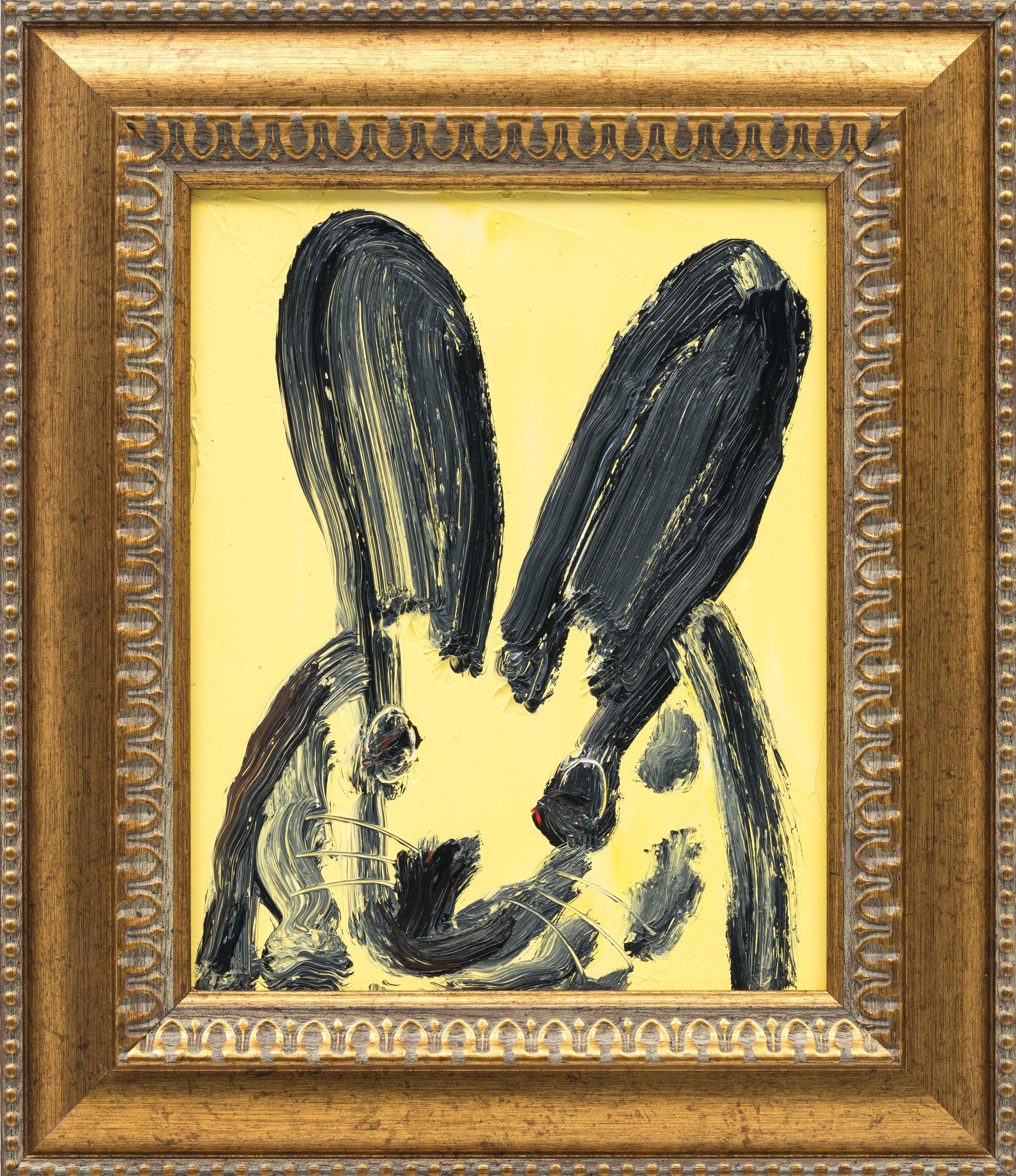 Hunt Slonem "Yellow Field" Bunny