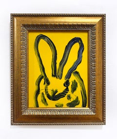 Hunt Slonem "Yellow Jacket" Original bunny painting in oil