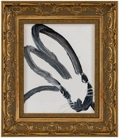 Hunt Slonem's Buntes Bunny-Ölgemälde „Winter“, Ölgemälde