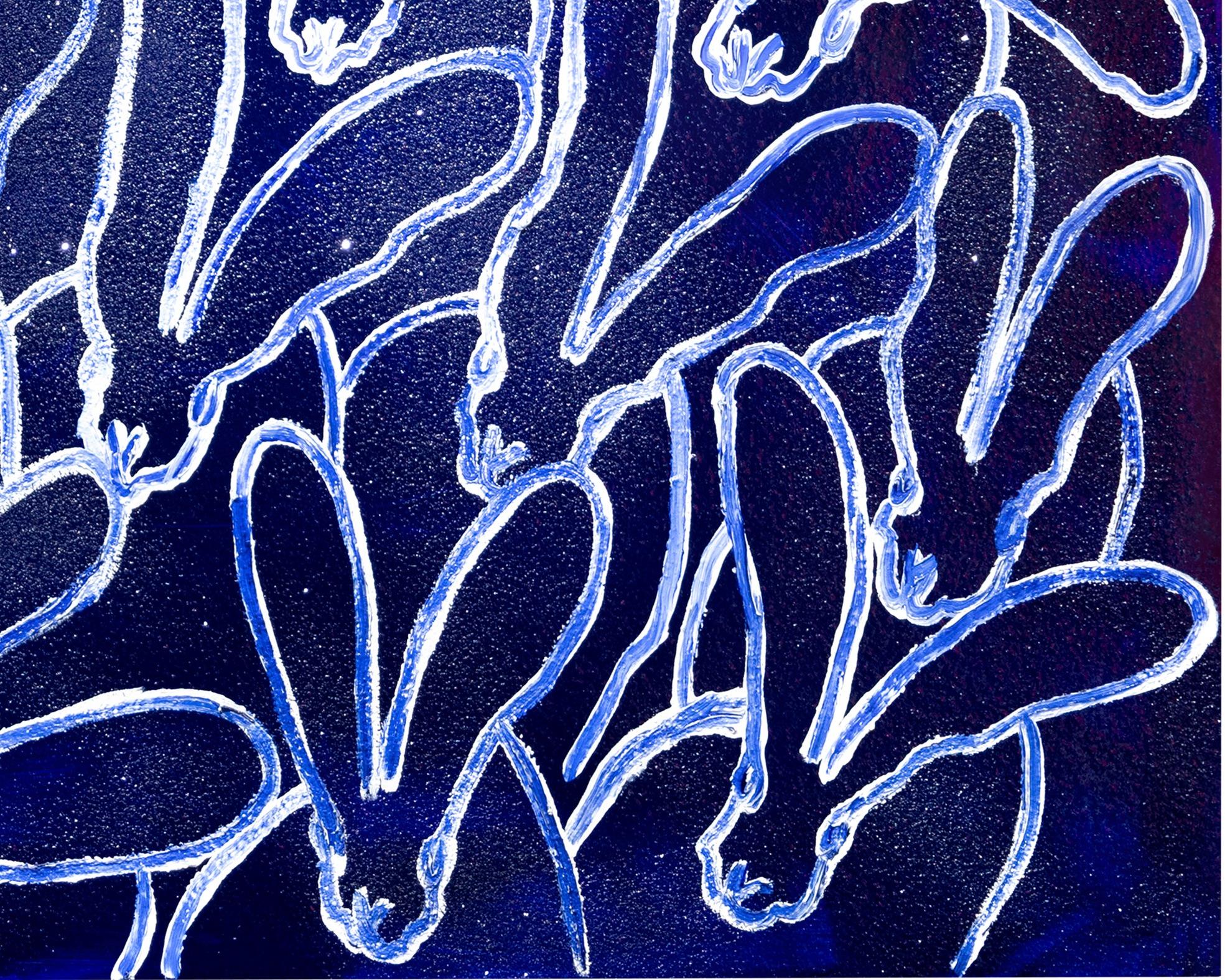 'Hutch in Diamond Dust' Pittura a olio unica con polvere di diamanti, 2024 1