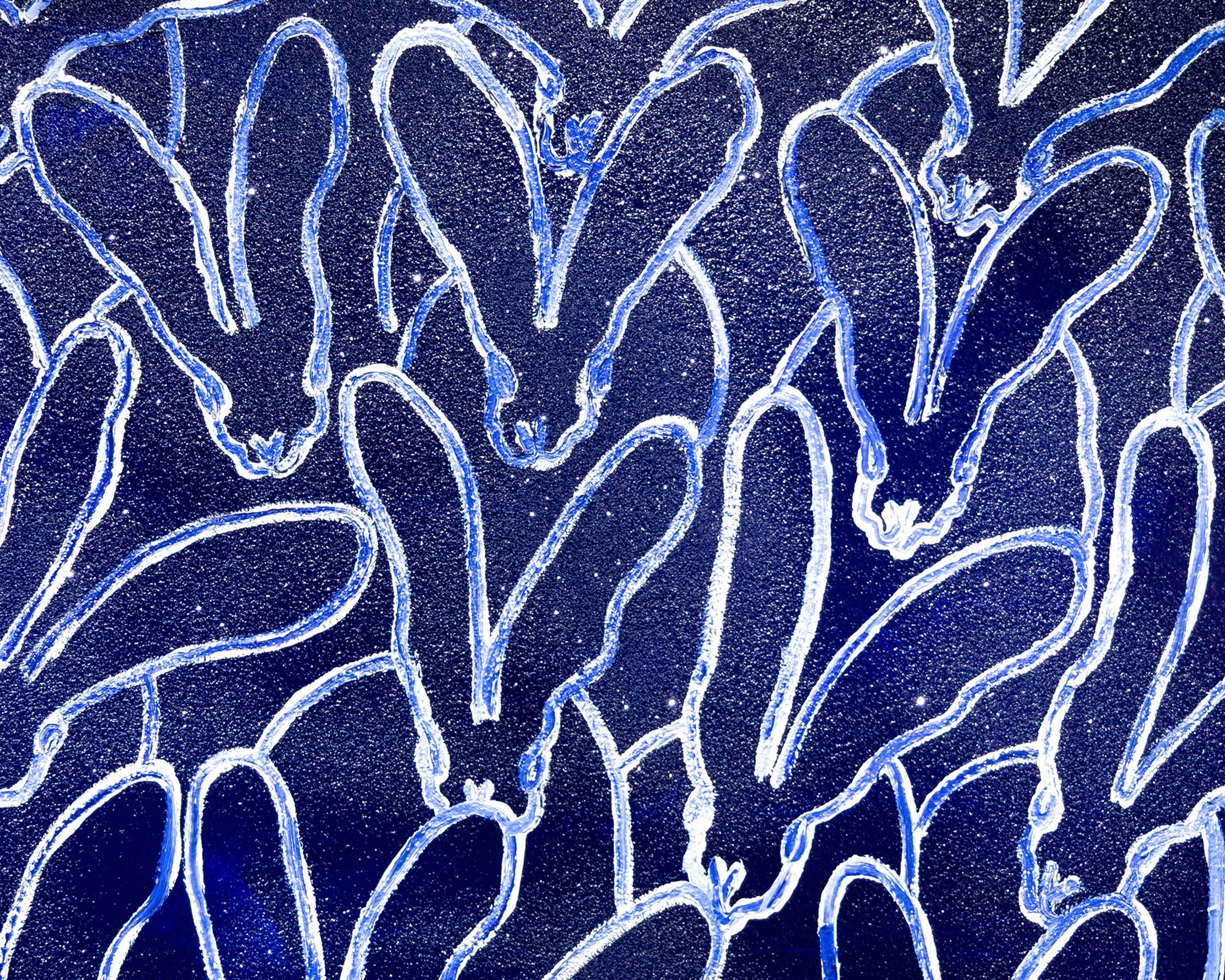 'Hutch in Diamond Dust' Pittura a olio unica con polvere di diamanti, 2024 2