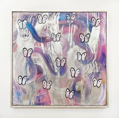 Hunt Slonem "Hutch Kaleidoscope Fratilery" Butterflies