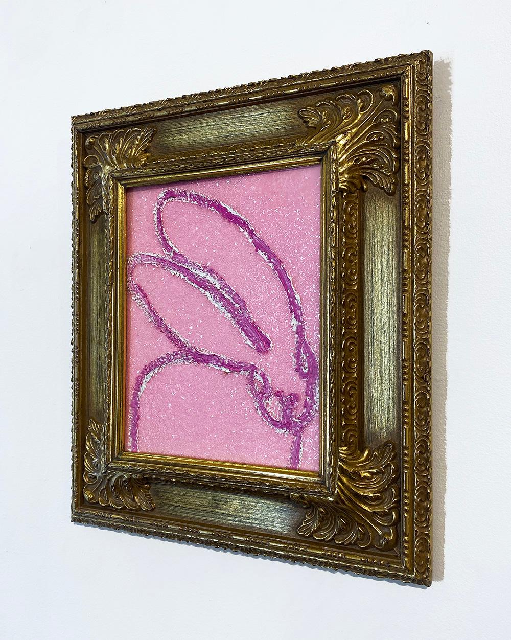 Artist:  Slonem, Hunt
Title:  In the Pink 2
Date:  2022
Medium:  Oil & Acrylic with Diamond Dust on Wood
Unframed Dimensions:  10