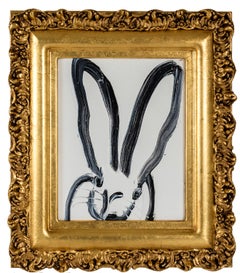 James "Bunny Painting" Original Oil Painting in Ornate Gold Vintage Frame