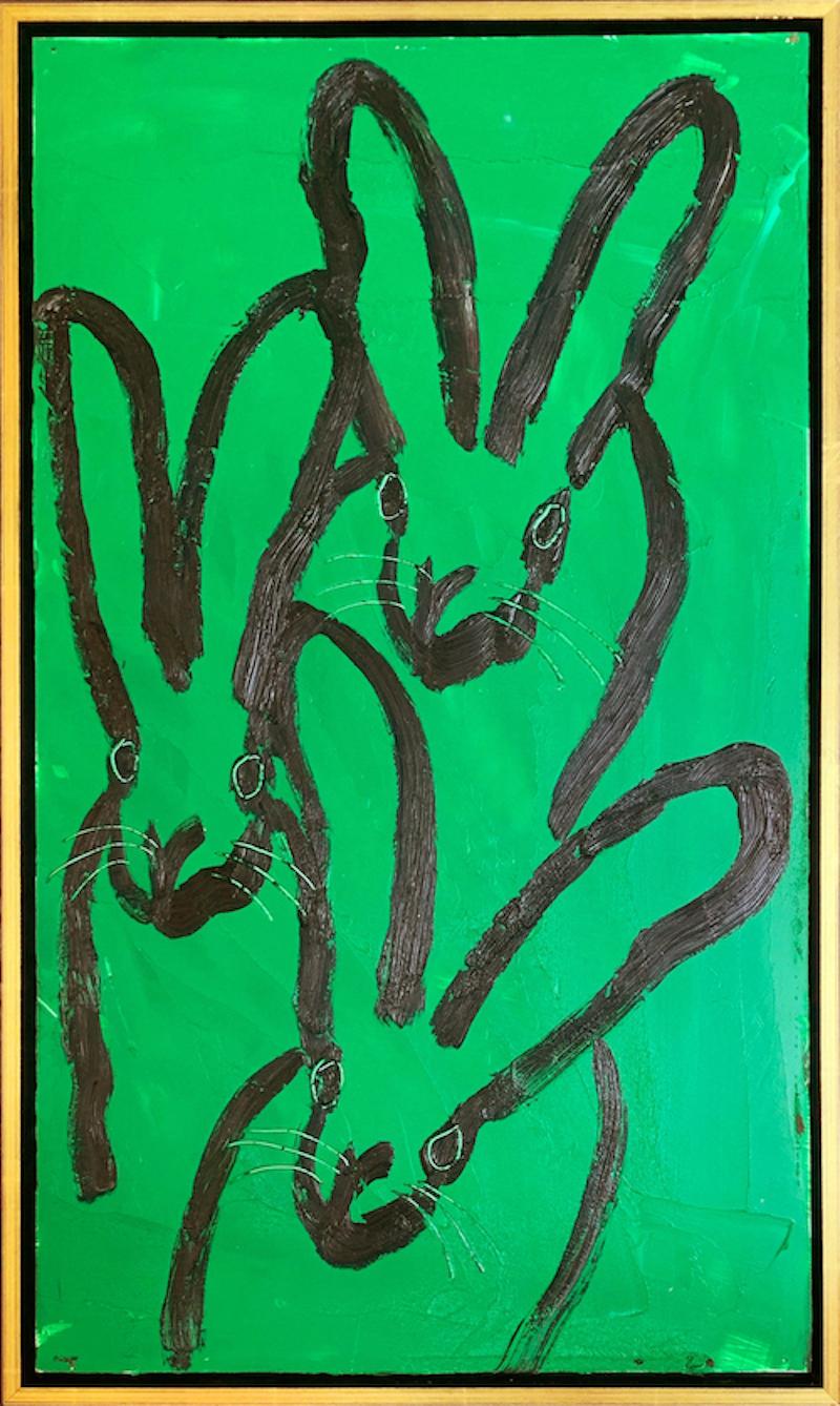 Hunt Slonem Animal Painting - Jolly Green (JW0104)