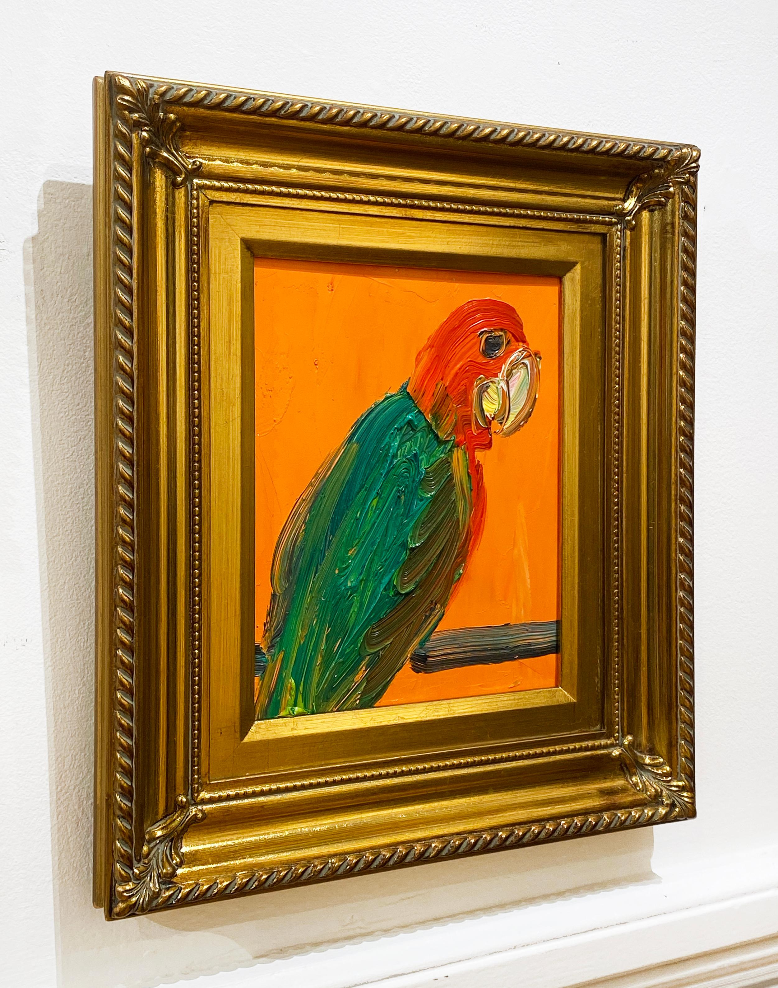 King Parrot - Contemporary Painting by Hunt Slonem