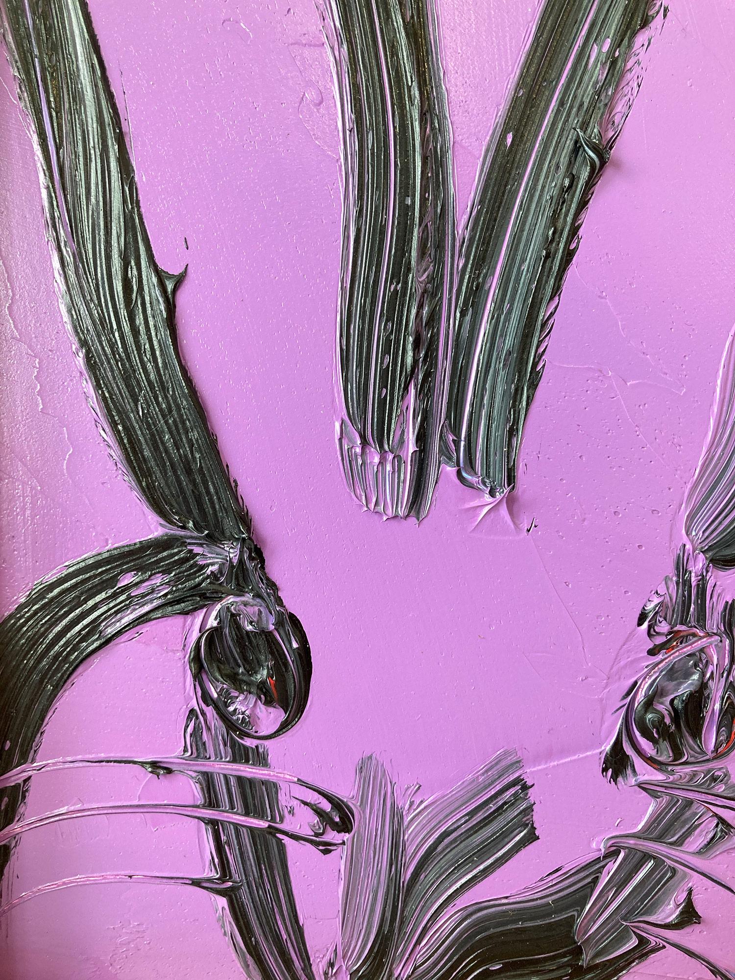 painting with purple background