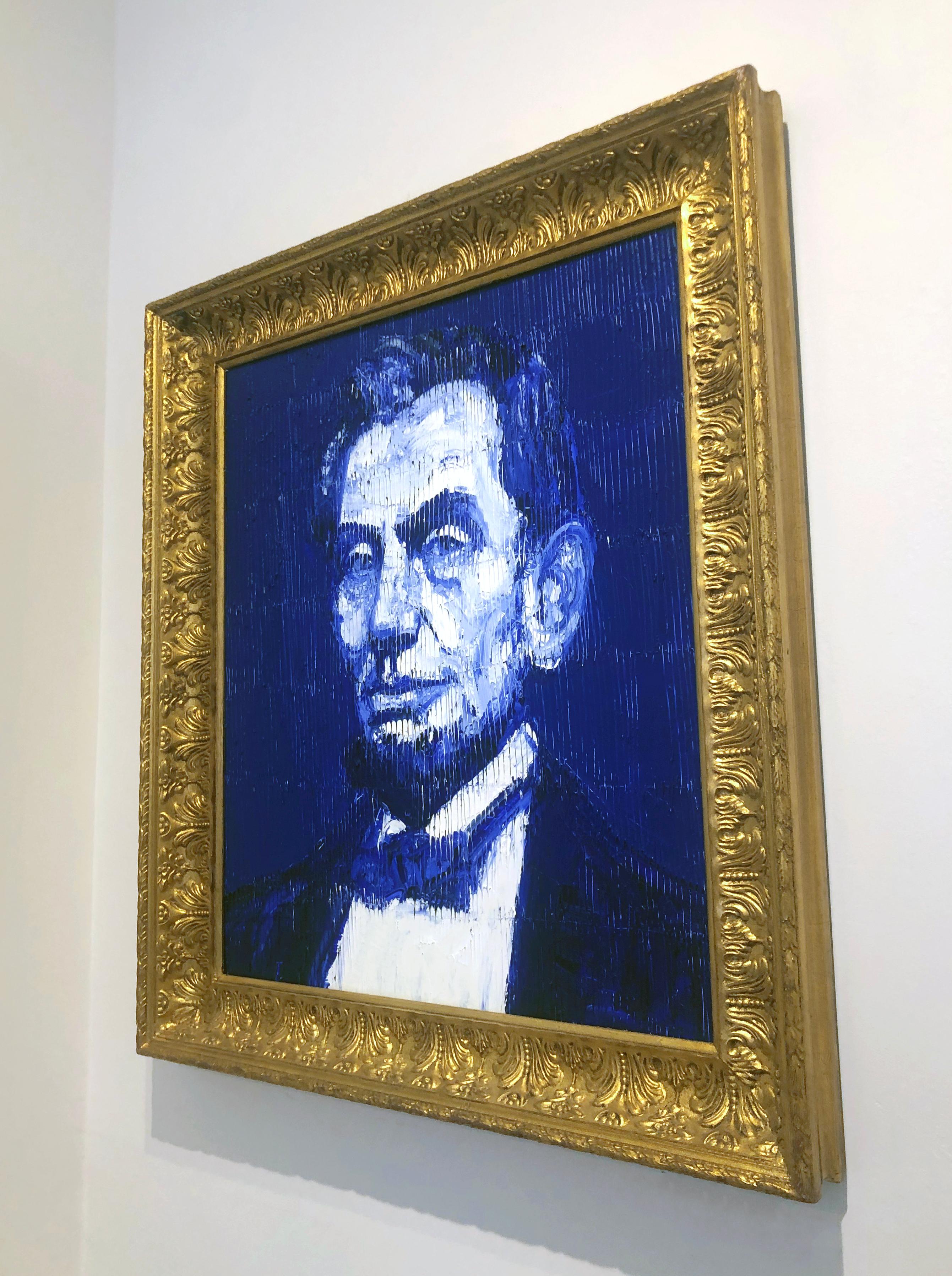 Lincoln - Contemporary Painting by Hunt Slonem