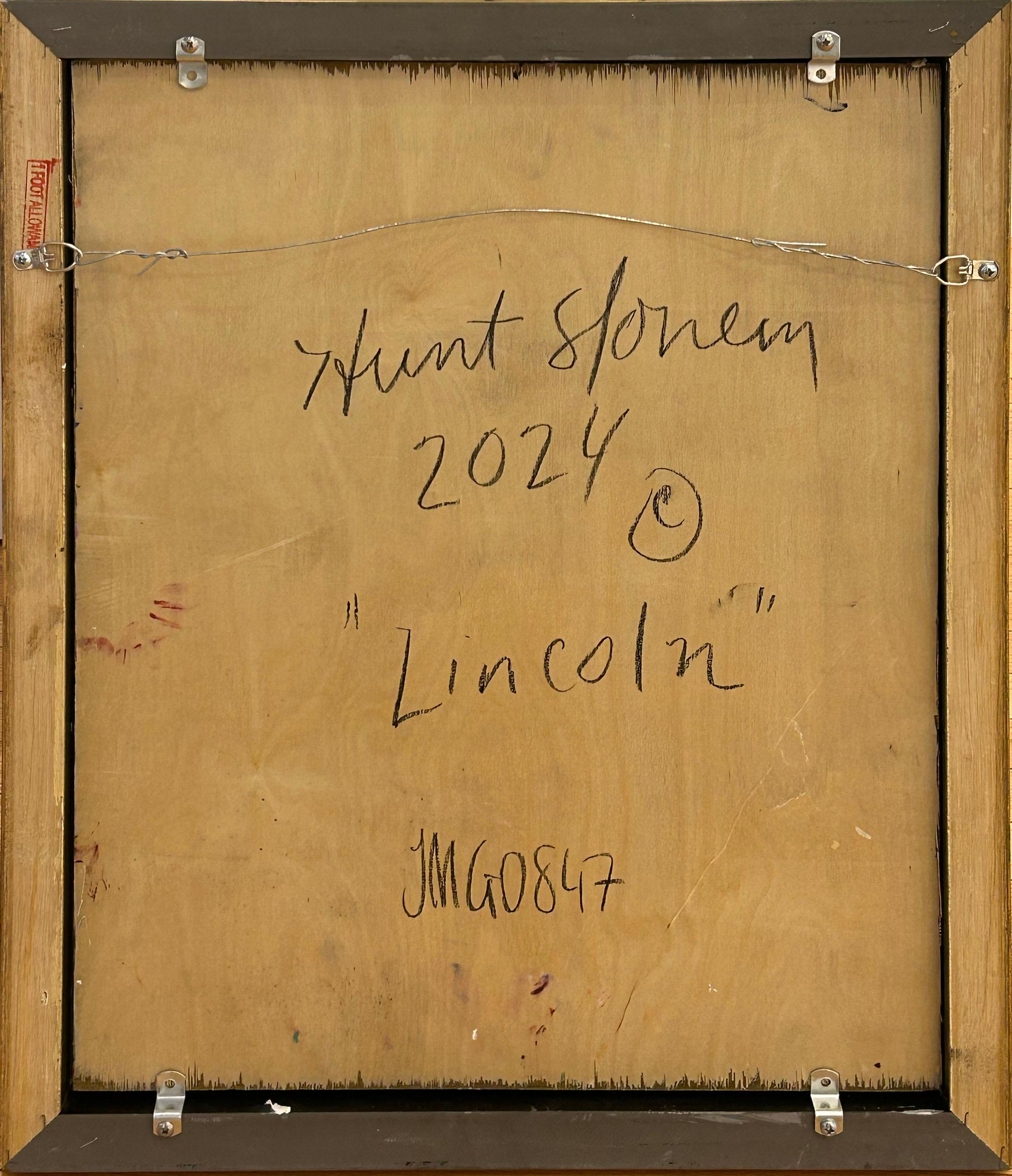 Artist:  Slonem, Hunt
Title:  Lincoln
Date:  2024
Medium:  Oil on wood
Unframed Dimensions:  20