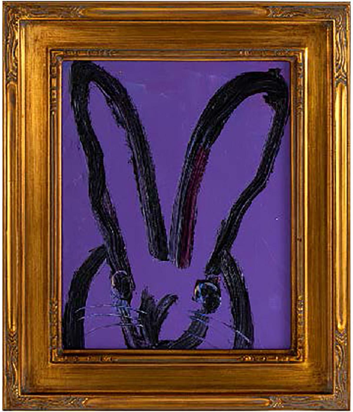 Hunt Slonem Animal Painting - Mable Purple