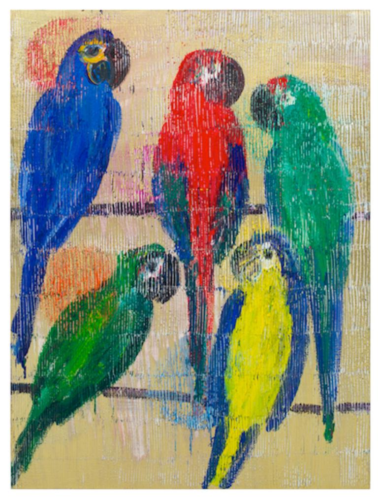 Hunt Slonem Animal Painting - Macaws
