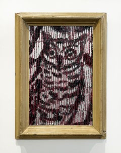 Hunt Slonem "Magenta Owl"
