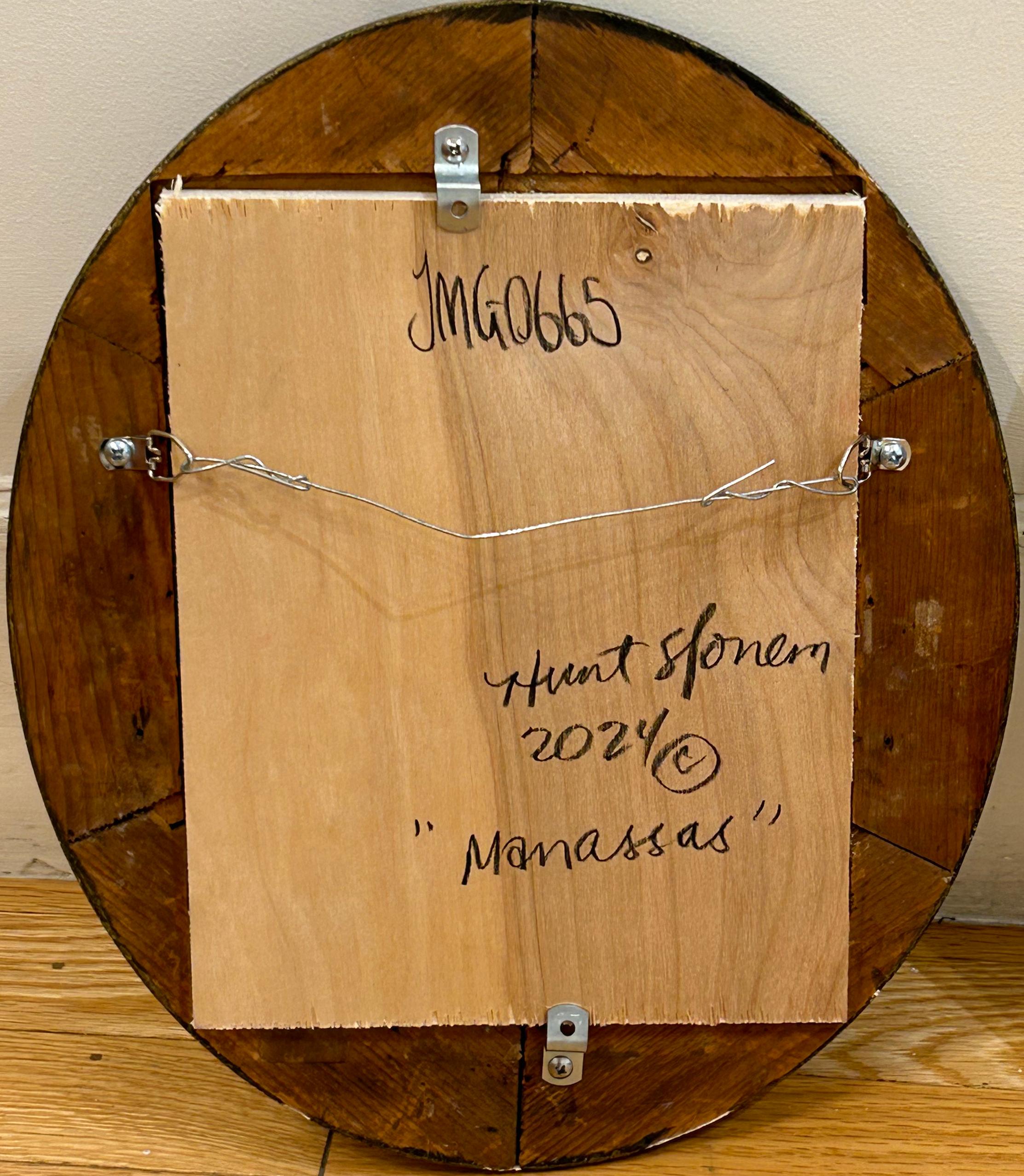 Artist:  Slonem, Hunt
Title:  Manassas
Date:  2024
Medium:  Oil on wood
Unframed Dimensions:  10