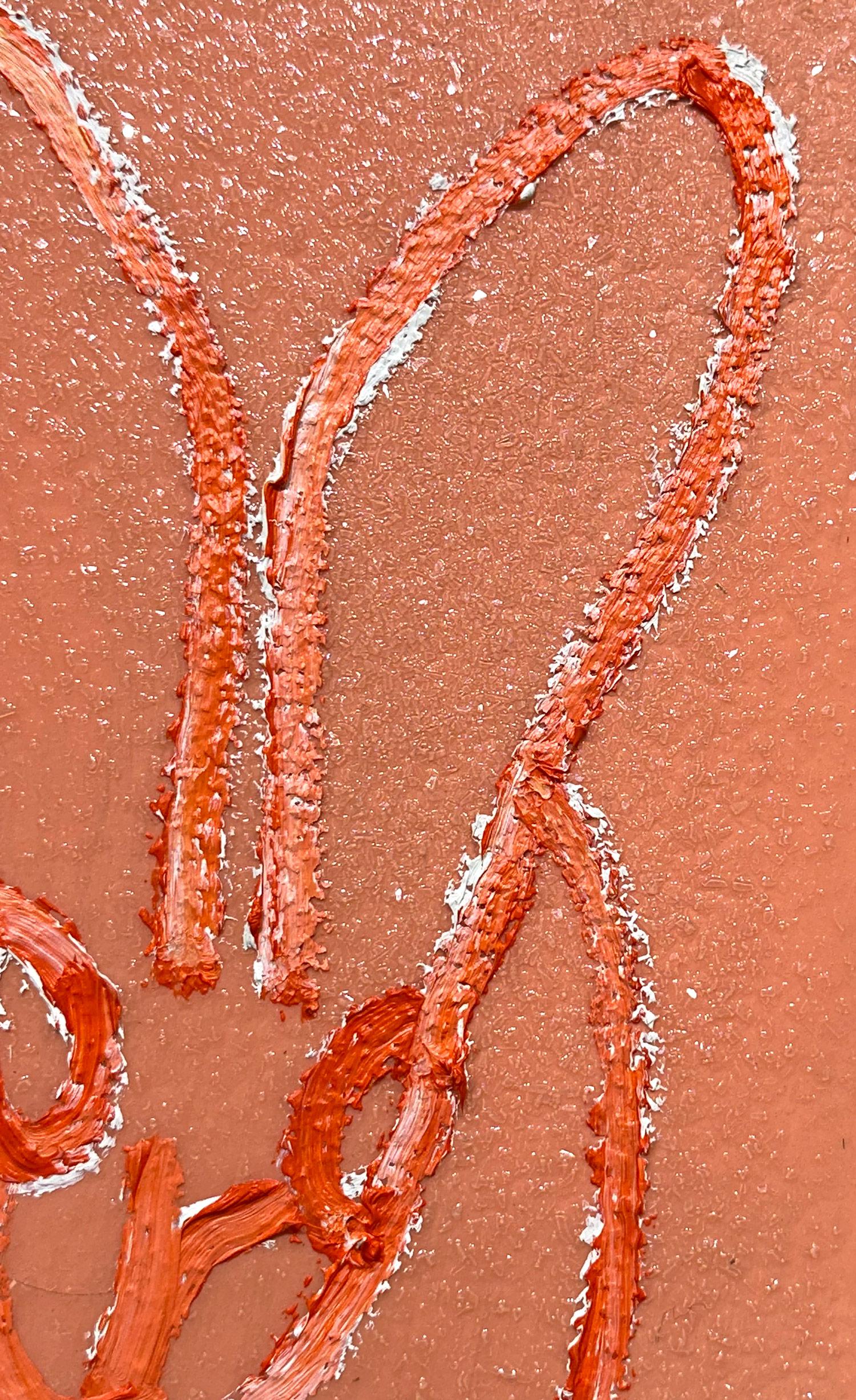 Peinture à l'huile orange 