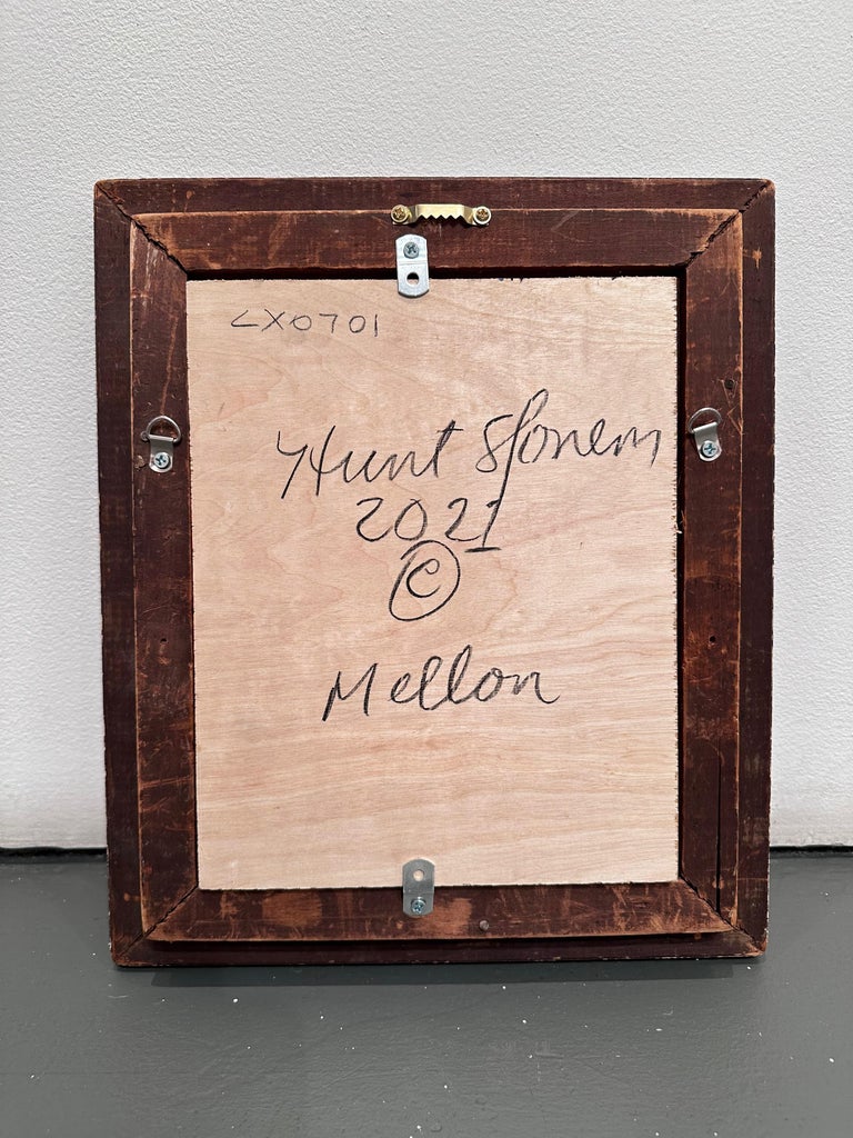 Artist:  Slonem, Hunt
Title:  Mellon
Series:  Bunnies
Date:  2021
Medium:  Oil & Acrylic w/ Diamond Dust on Wood
Unframed Dimensions:  10