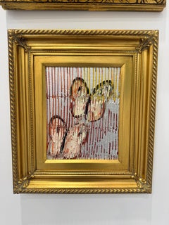 Messengers, Oil on Wood, Painting, Signed, Framed, 10x8 in