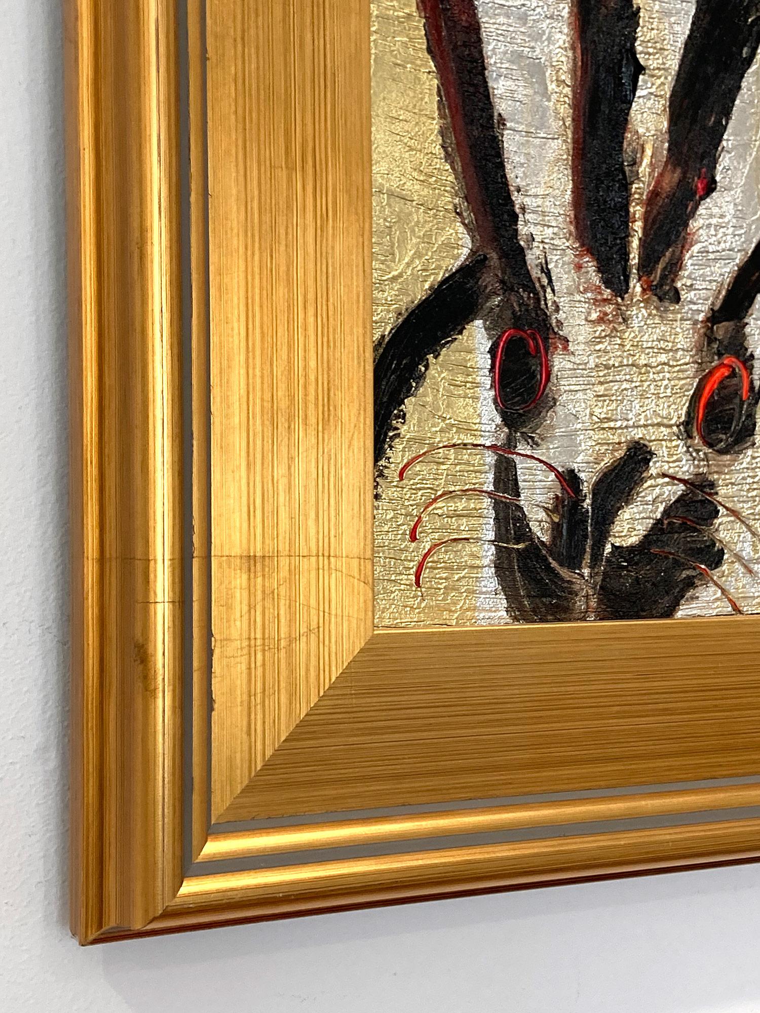 Peinture à l'huile encadrée 