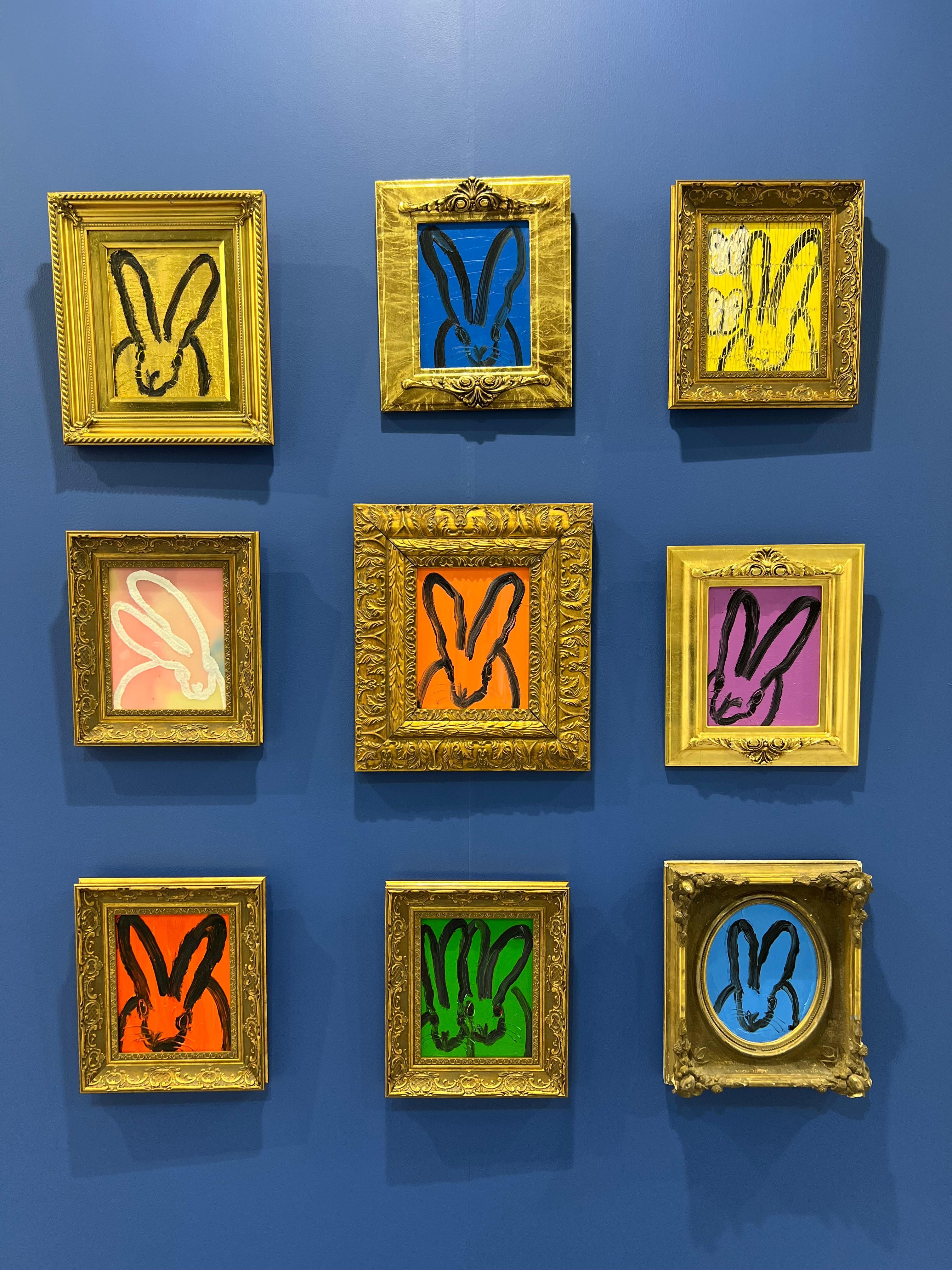 Originelle und einzigartige Kunstwerke von Hunt Slonem.
Öl auf Holz

Das Gemälde ist gerahmt, wie auf den Bildern zu sehen. Gerahmt Abmessung 18 x 16 Zoll
Verso signiert, betitelt und datiert.
Bitte beachten Sie, dass Hunt Slonem Gemälde mit Rahmen