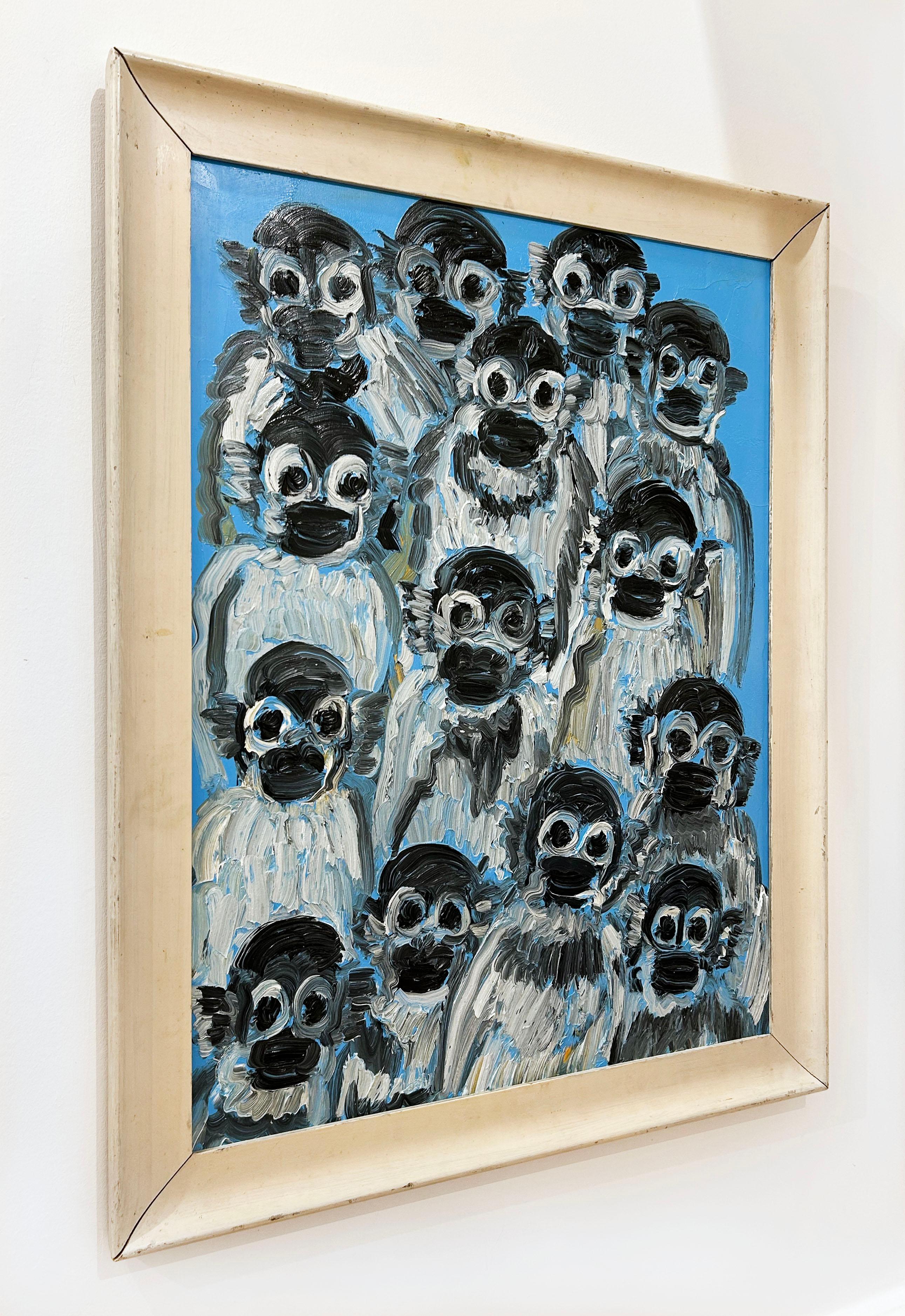 Monkey Jungle - Contemporary Painting by Hunt Slonem
