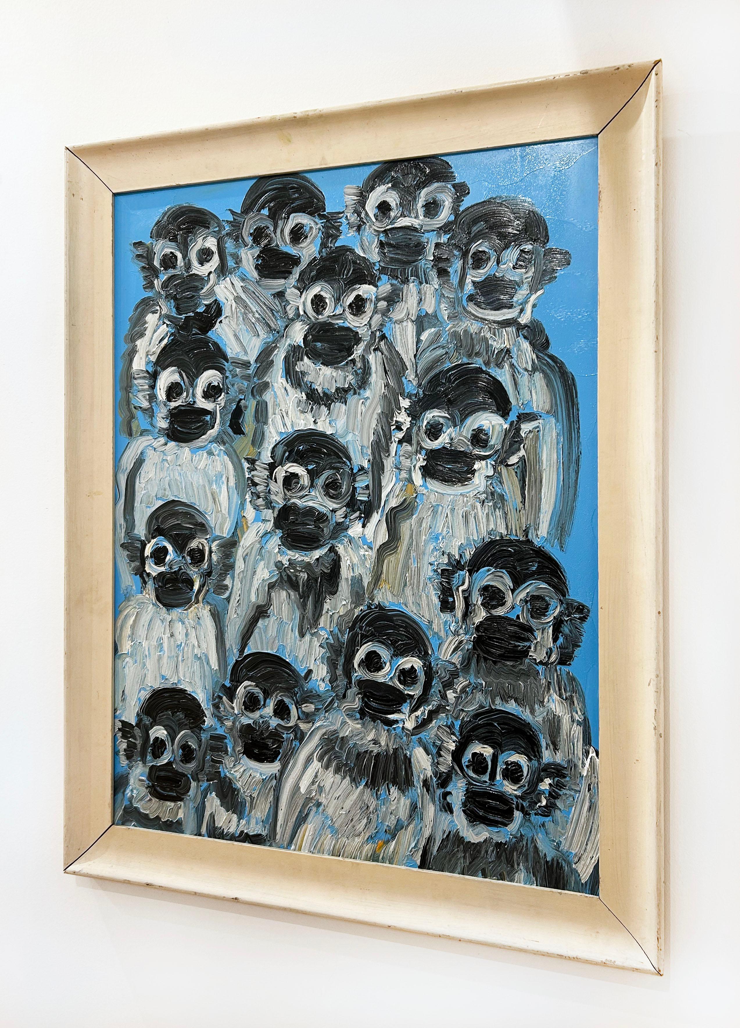 Artist:  Slonem, Hunt
Title: Monkey Jungle
Date:  2024
Medium:  Oil on wood
Unframed Dimensions:  32