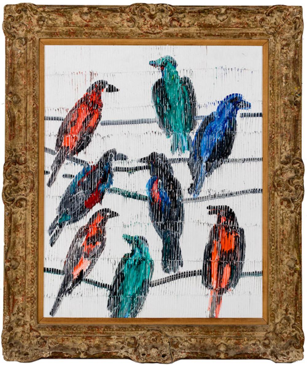 Hunt Slonem Animal Painting - New Birds, CSR2844