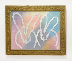 Hunt Slonem "New Dawn Glisten" Bunnies