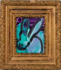 NEW STYLE Hunt Slonem "Mamei" Purple & Blue Bunny