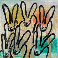 Next Year Chinensis "Bunny Painting" Stunning Original Oil Painting