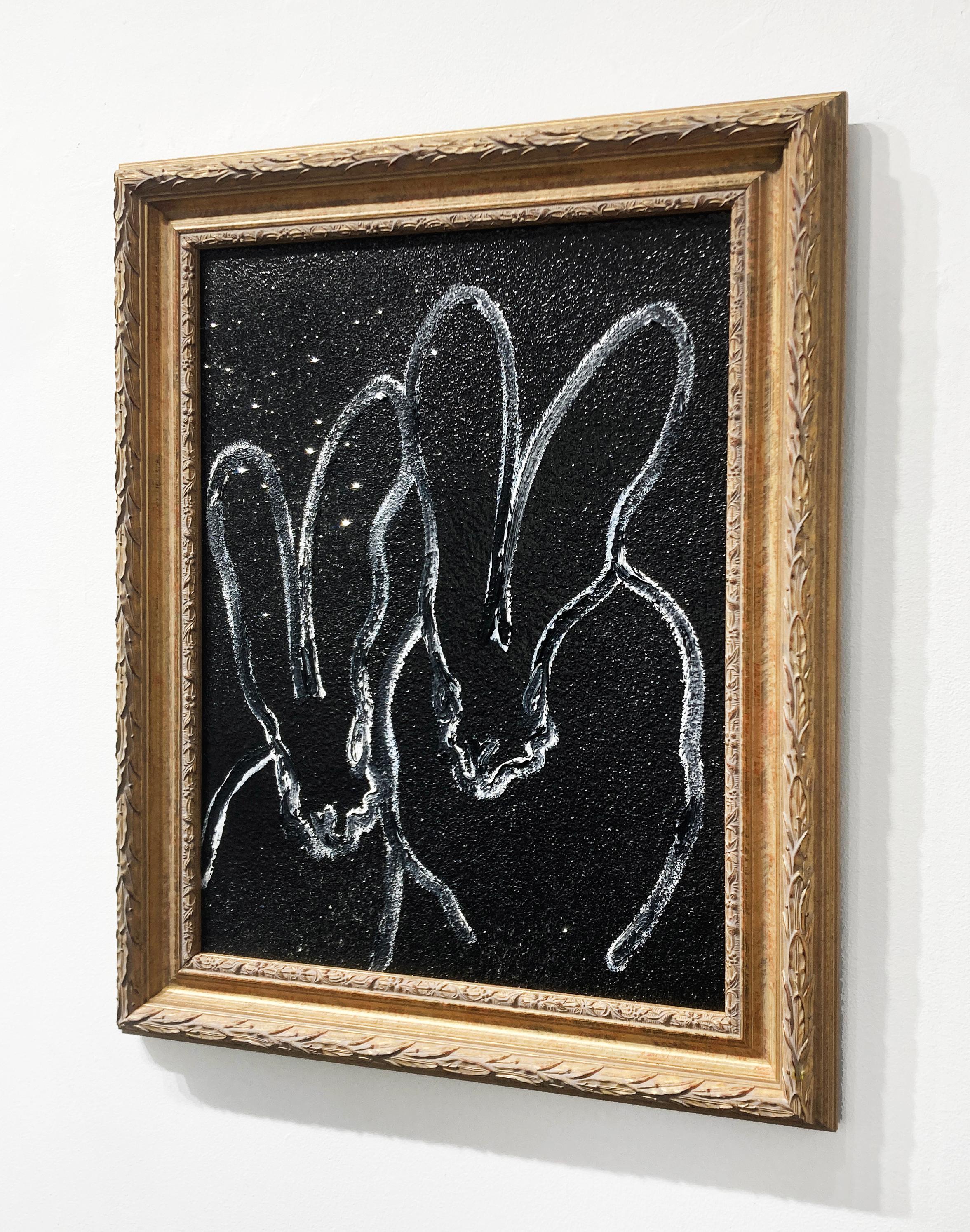 Artist:  Slonem, Hunt
Title:  Night Watch
Date:  2024
Medium:  Oil & Acrylic w/ Diamond Dust on Wood
Unframed Dimensions:  24