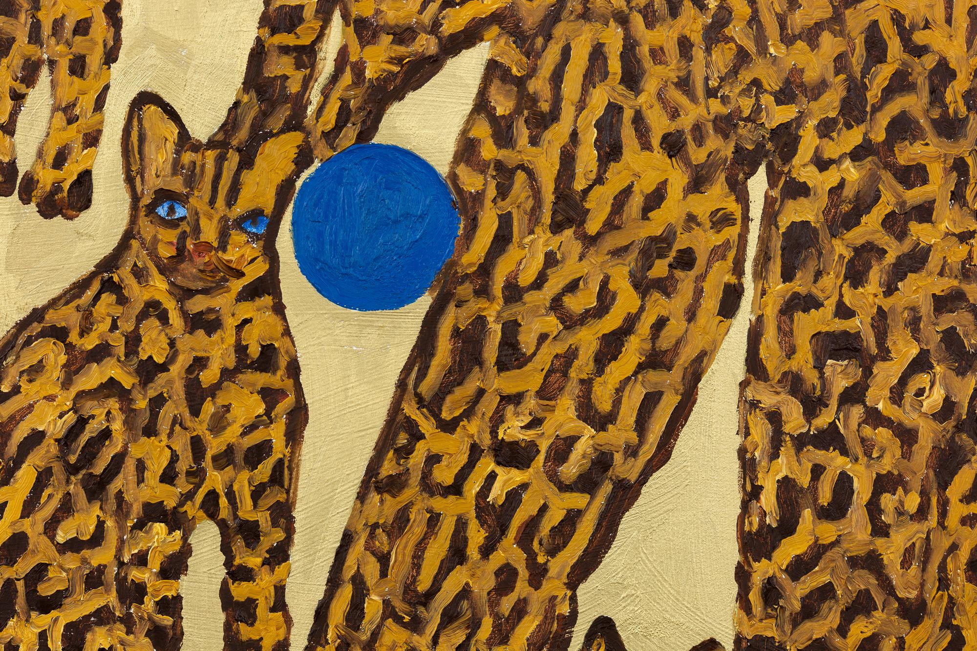 Ocelots 16 Managua - Neo-Expressionist Painting by Hunt Slonem